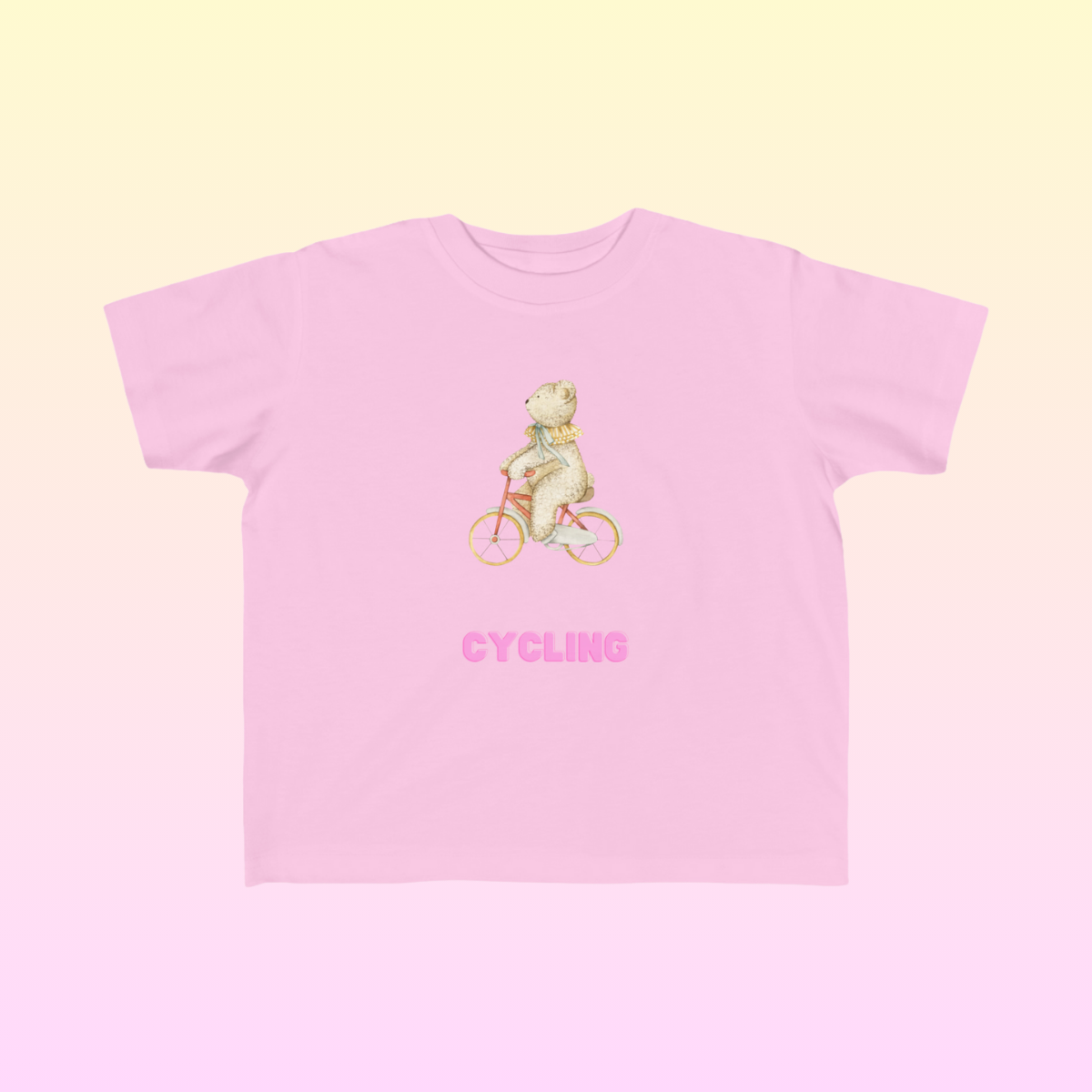 Pink Toddler Cycling Fan Jersey T-Shirt