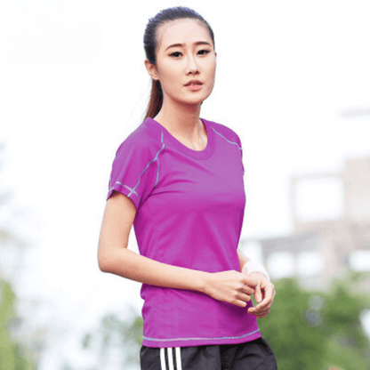 Women's Purple Quick-drying Fitness T-Shirt