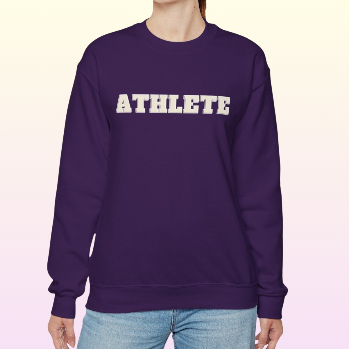 Purple Women's Athlete Heavy Blend Sweatshirt