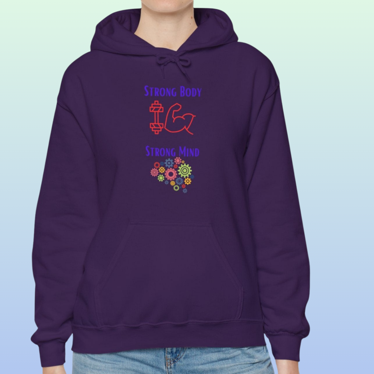 Purple Women's Strong Body Strong Mind Hoodie