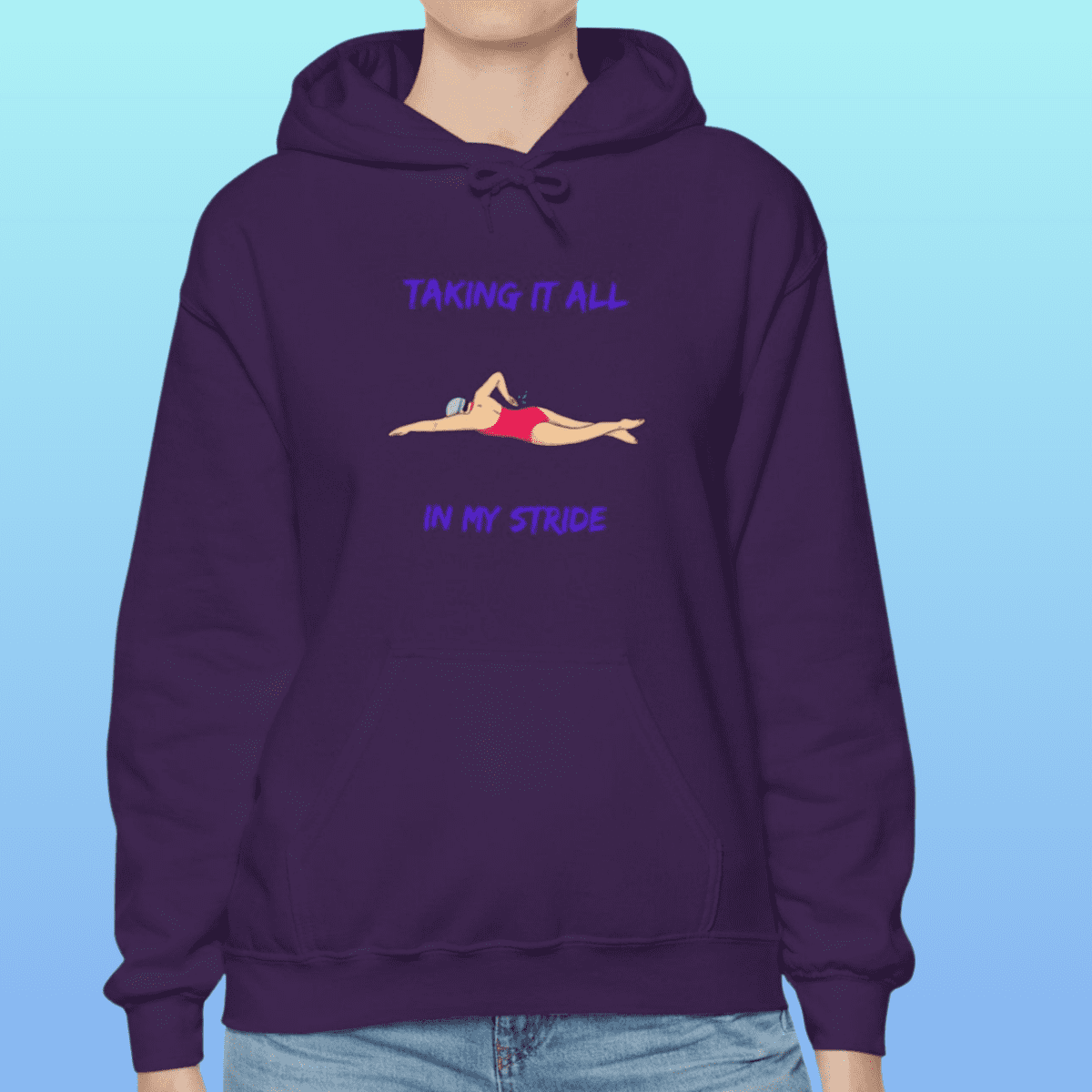 Purple Women's Swimming Taking It All In My Stride Hoodie