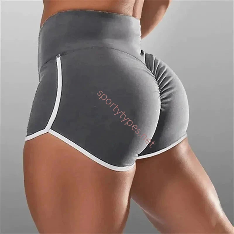 Gray Women's Stretch Scrunch Shorts