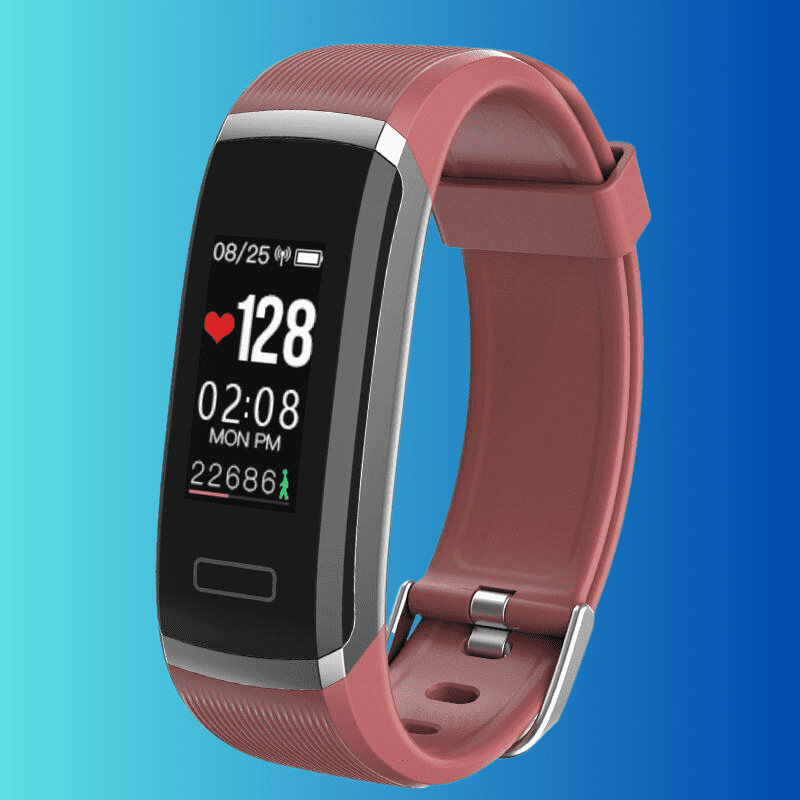 Red Heart Rate Monitor Fitness Tracker 