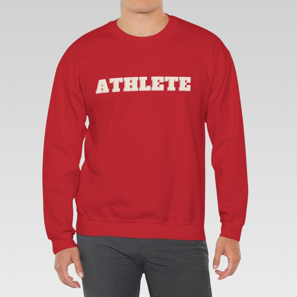 Red Men's Athlete Heavy Blend Sweatshirt