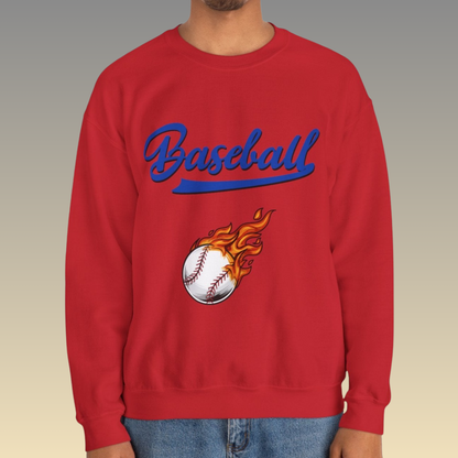 Red Men's Baseball Heavy Blend Sweatshirt