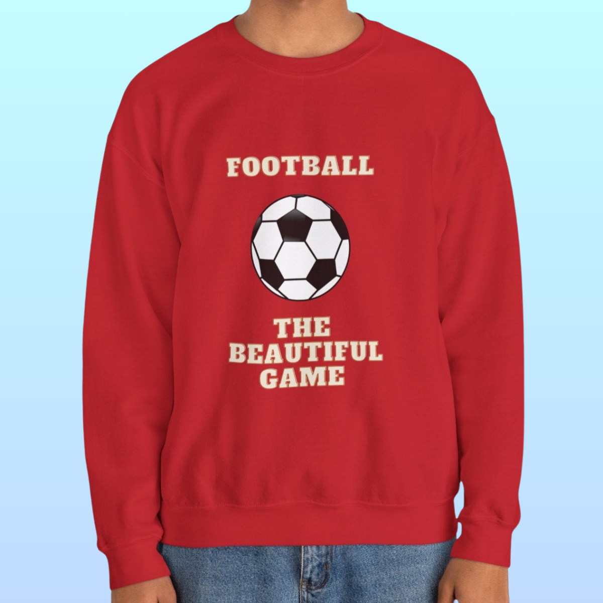 Red Men's Football Heavy Blend Sweatshirt