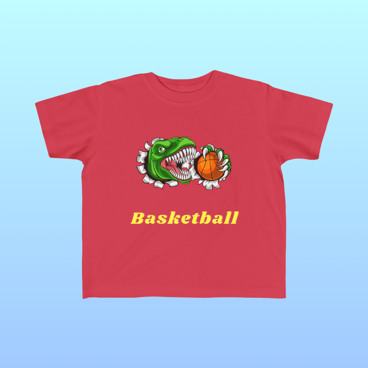 Red Toddler Basketball Fan Jersey T-Shirt