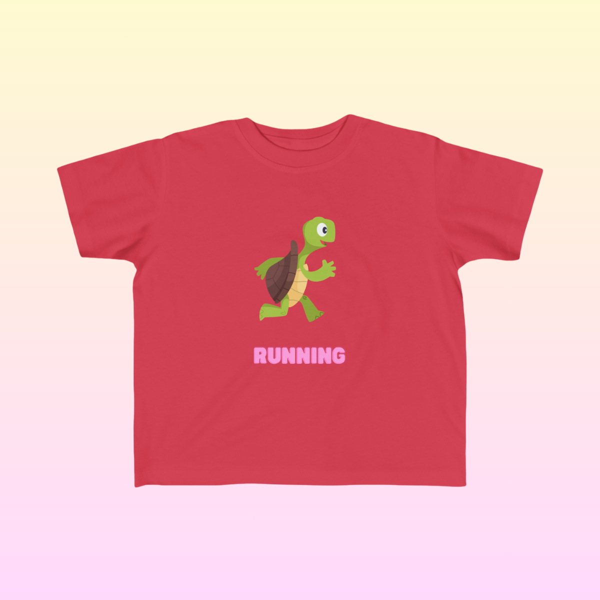 Red Toddler Running Fan Jersey T-Shirt