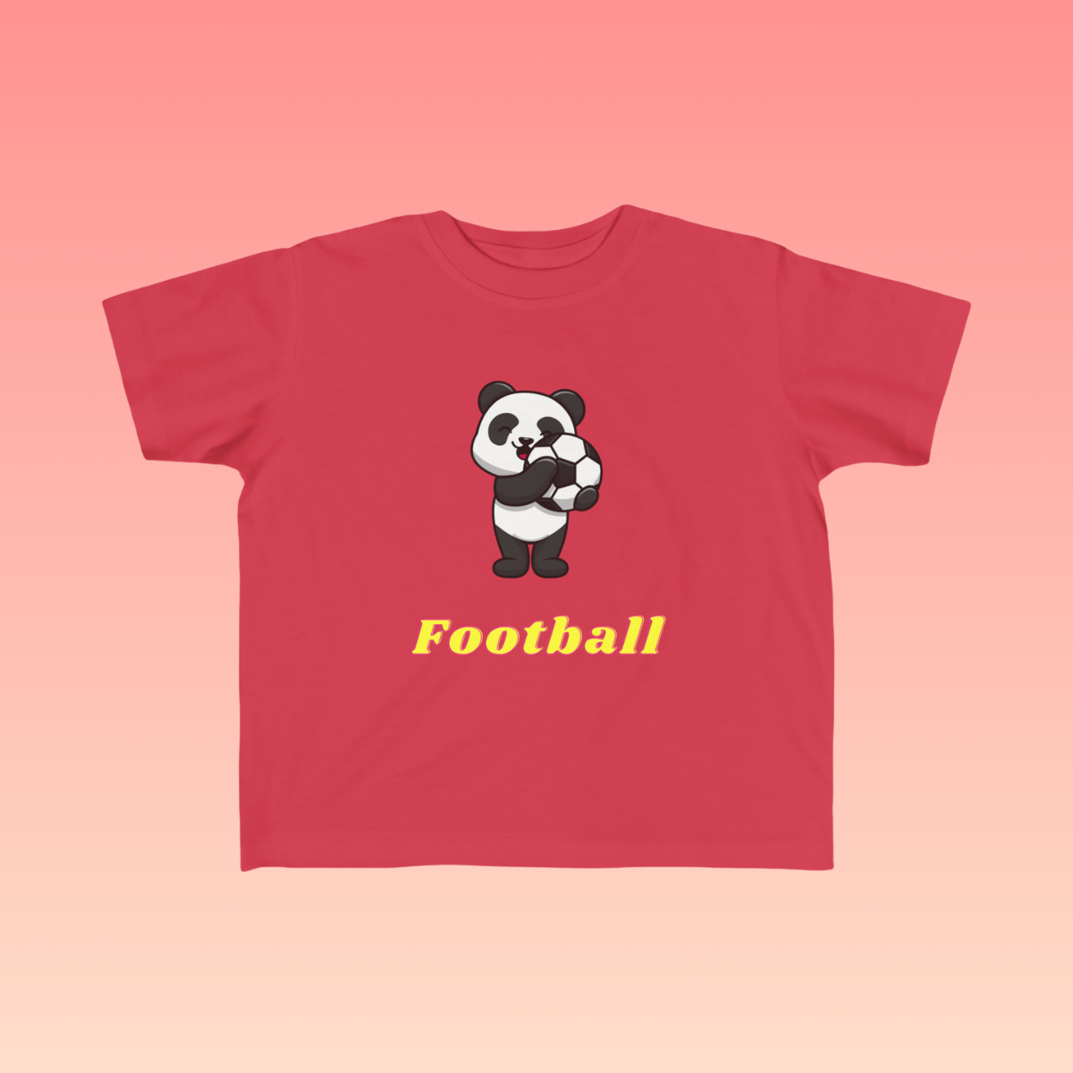 Red Toddler Soccer Fan Jersey T-Shirt