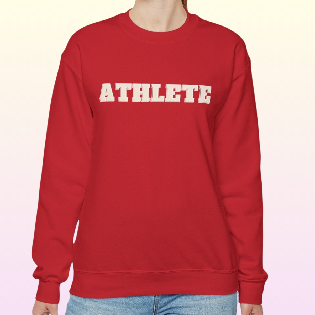 Red Women's Athlete Heavy Blend Sweatshirt
