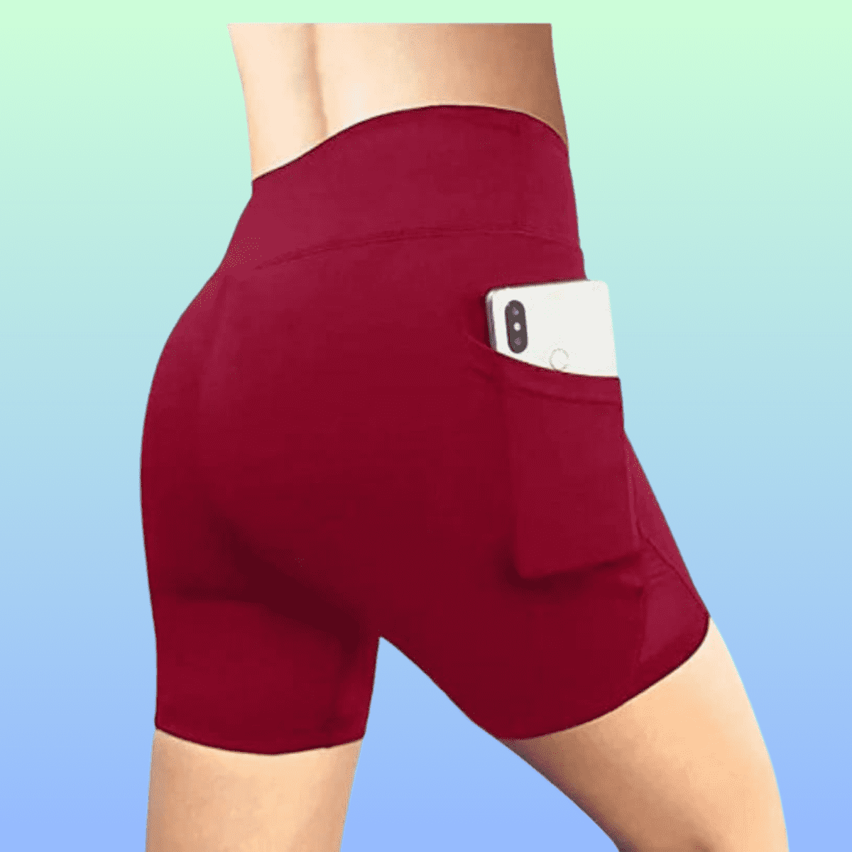 Red Women's Yoga Quick Dry Shorts