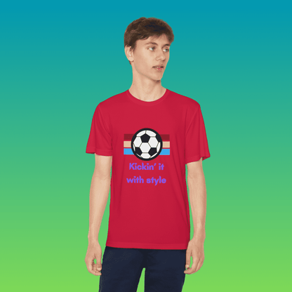 Red Youth Kickin It With Style Moisture-Wicking Tee