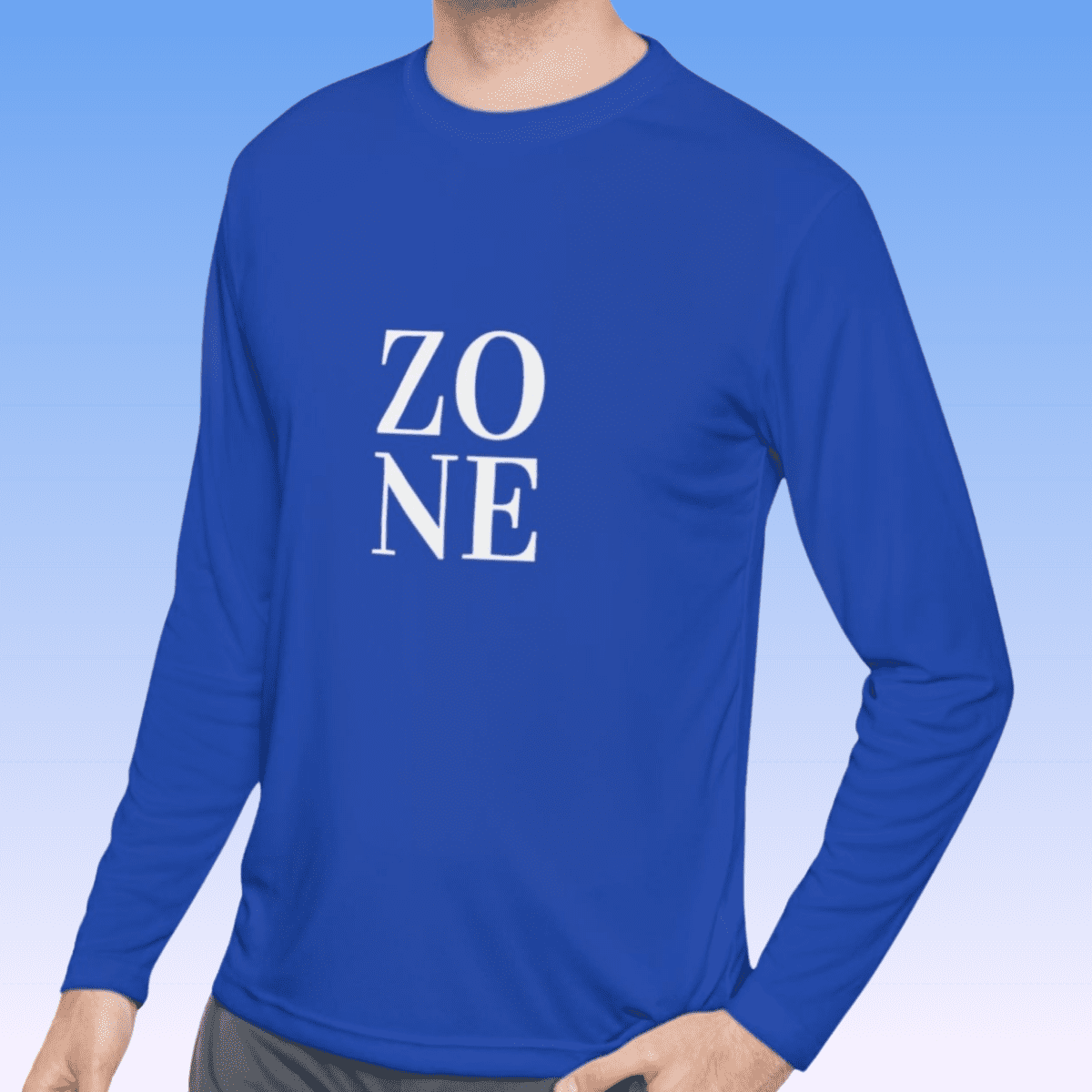 Royal Men's Zone White Long Sleeve Moisture-Wicking Tee