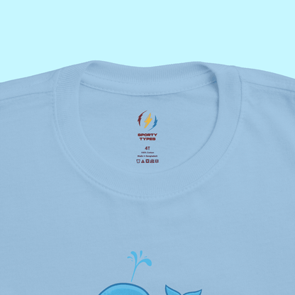 Light Blue Toddler Swimming Fan Jersey T-Shirt
