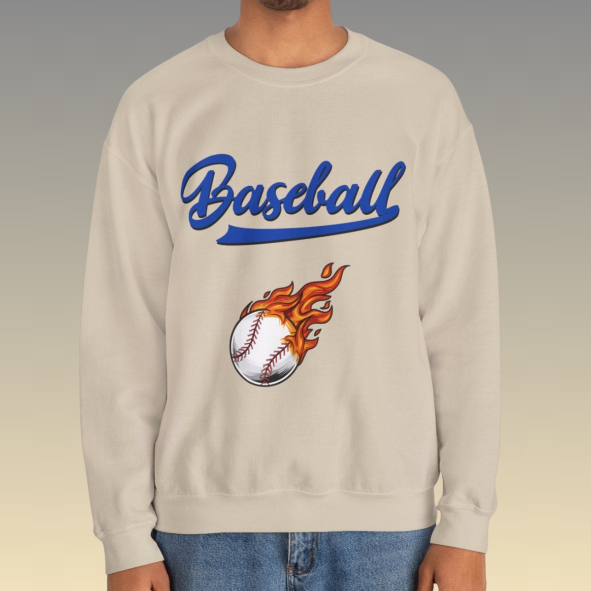 Sand Men's Baseball Heavy Blend Sweatshirt