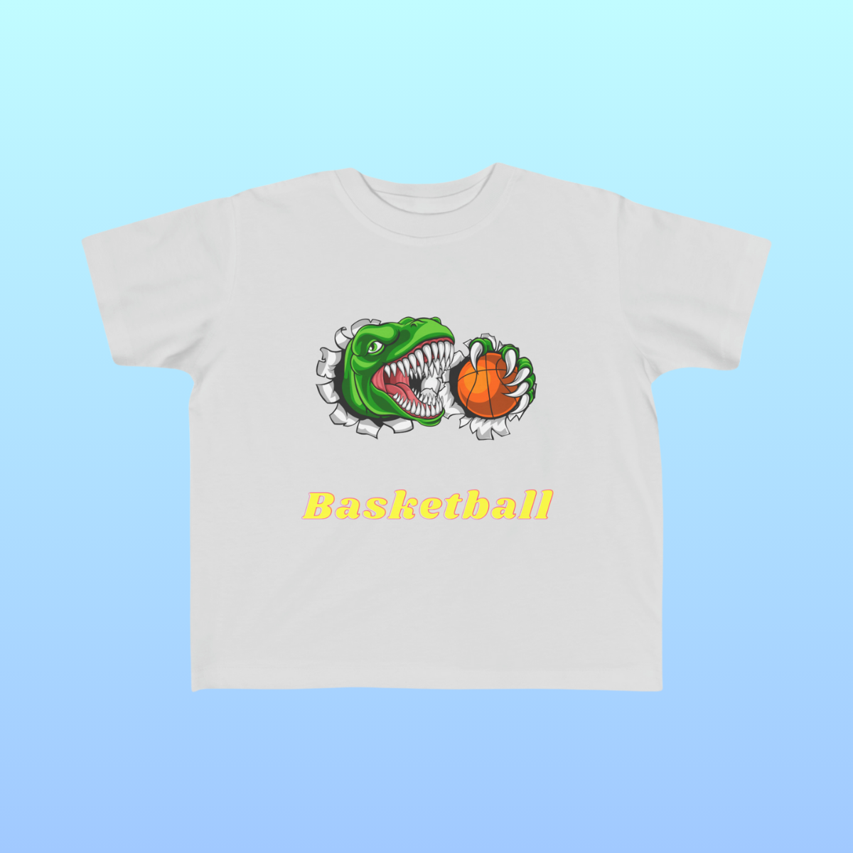 Silver Toddler Basketball Fan Jersey T-Shirt