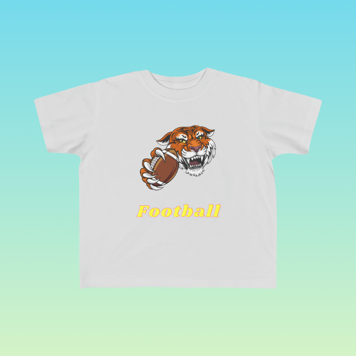 Silver Toddler Football Fan Jersey T-Shirt