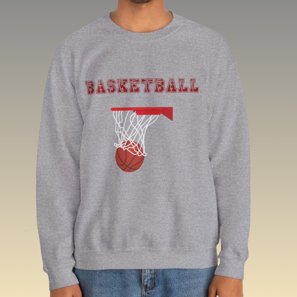 Sport Grey Men's Basketball Heavy Blend Sweatshirt