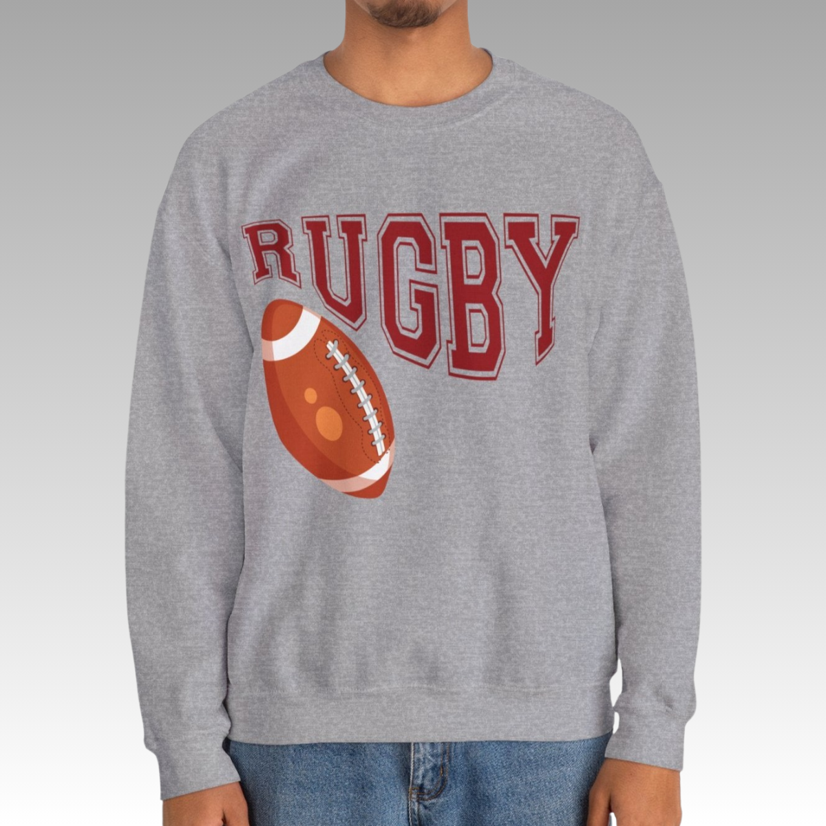 Sport Grey Men's Rugby Heavy Blend Sweatshirt