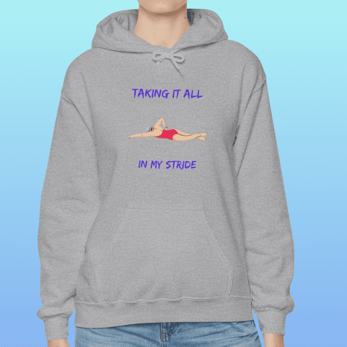 Sport Grey Women's Swimming Taking It All In My Stride Hoodie
