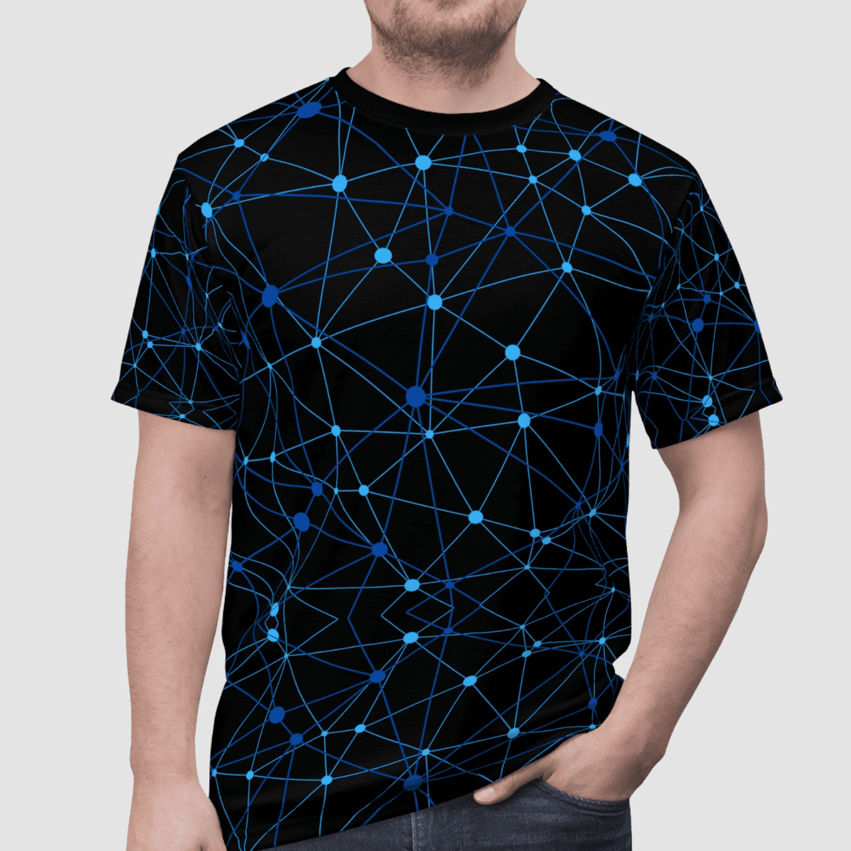 Unisex Blue Stay Connected Tee