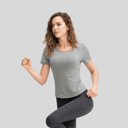 Women's Gray Fitness T-Shirt