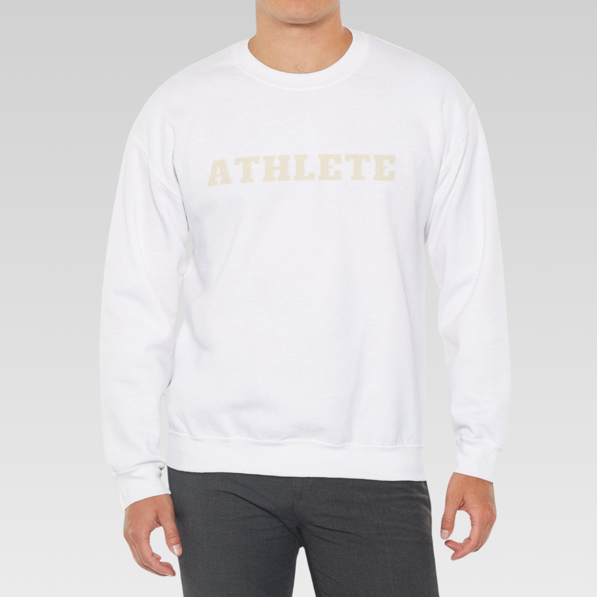 White Men's Athlete Heavy Blend Sweatshirt