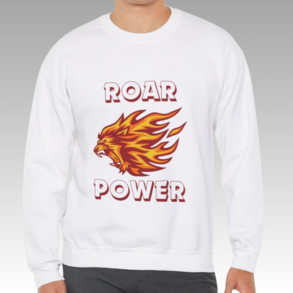 White Men's Roar Power Heavy Blend Sweatshirt