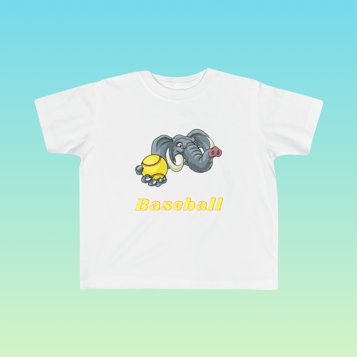 White Toddler Baseball Fan Jersey T-Shirt