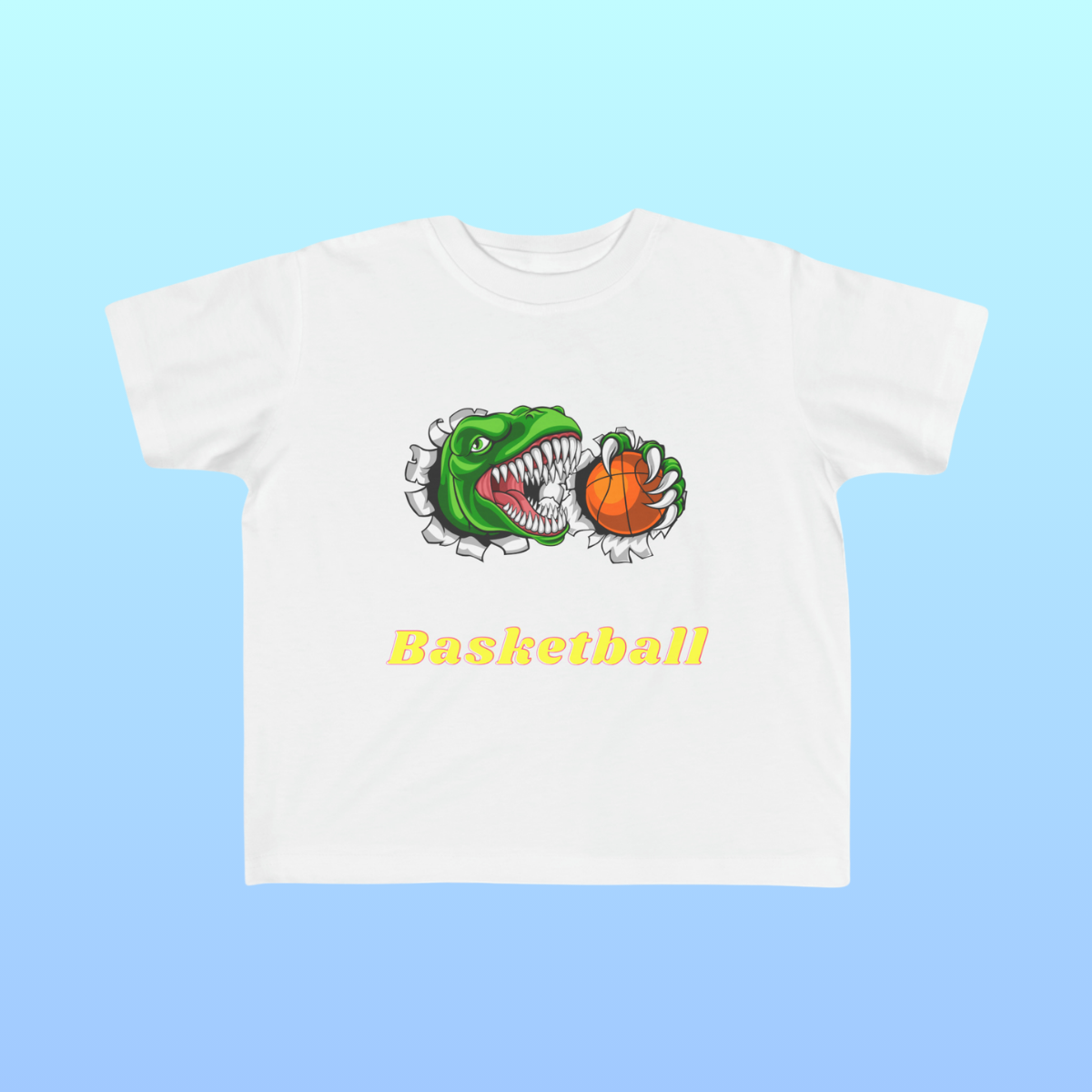 White Toddler Basketball Fan Jersey T-Shirt