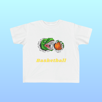 White Toddler Basketball Fan Jersey T-Shirt