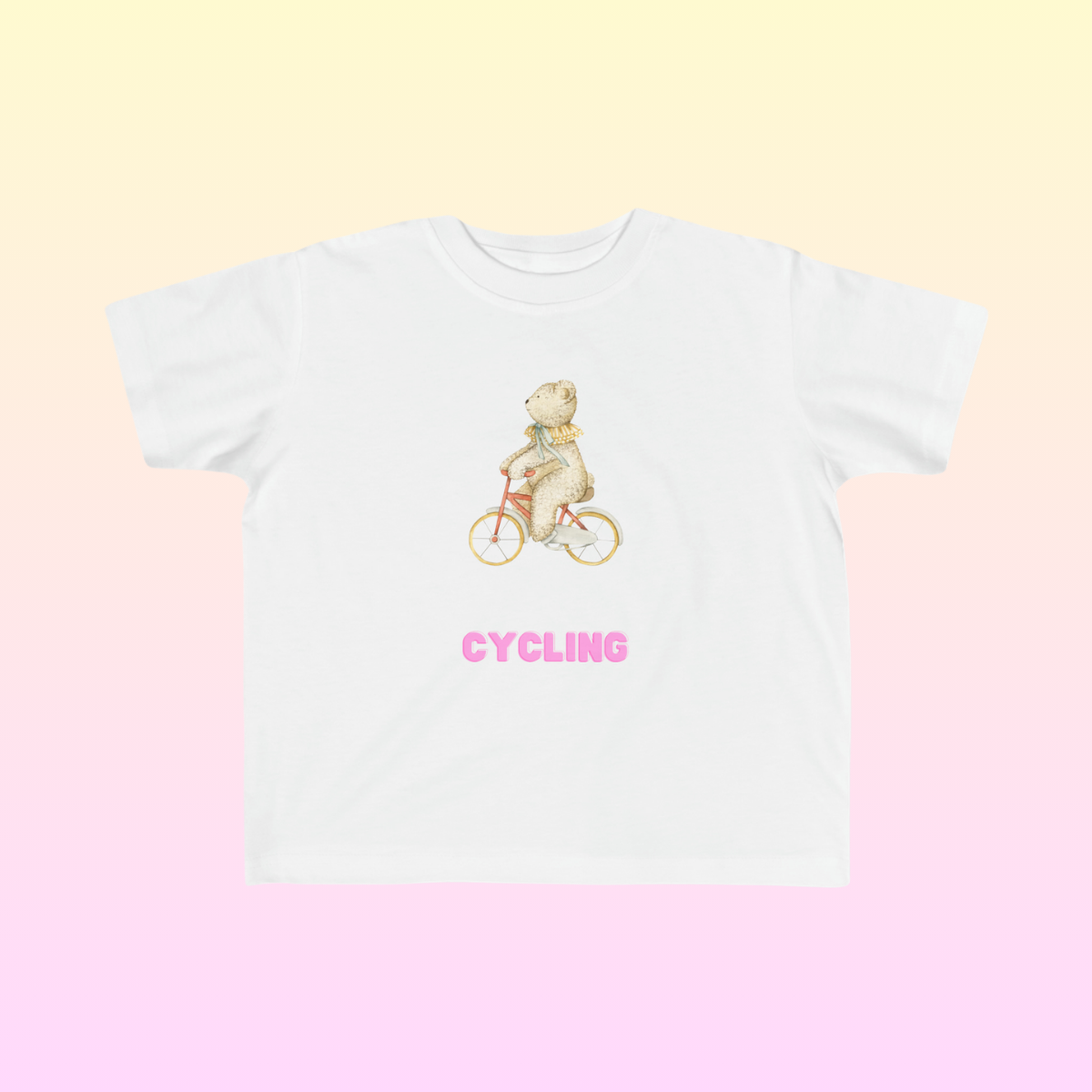 White Toddler Cycling Fan Jersey T-Shirt