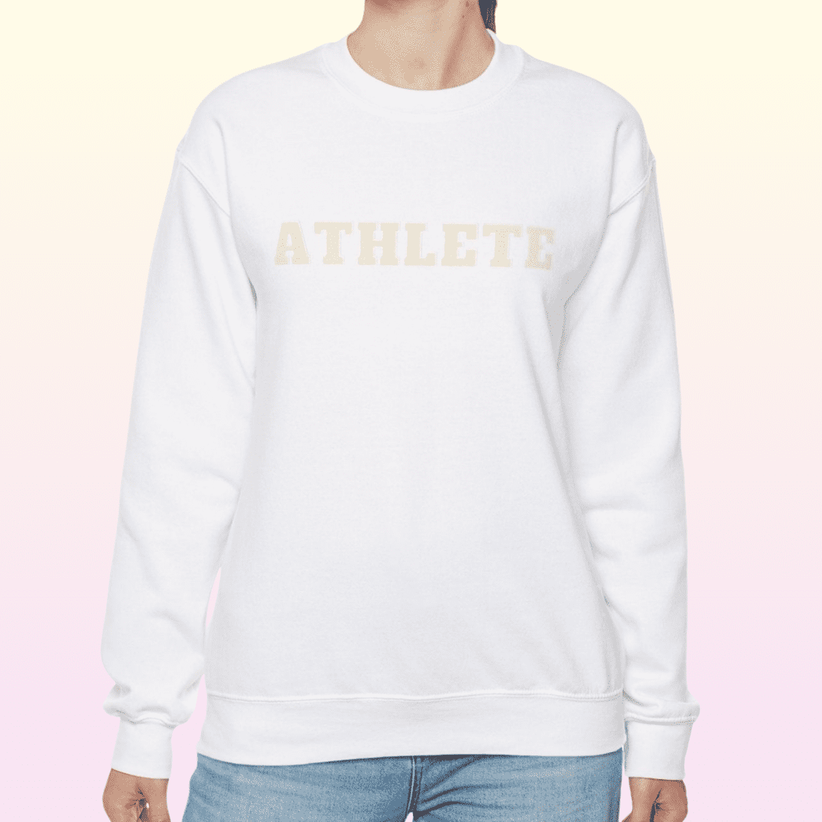 White Women's Athlete Heavy Blend Sweatshirt