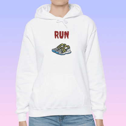 White Women's Running Hoodie