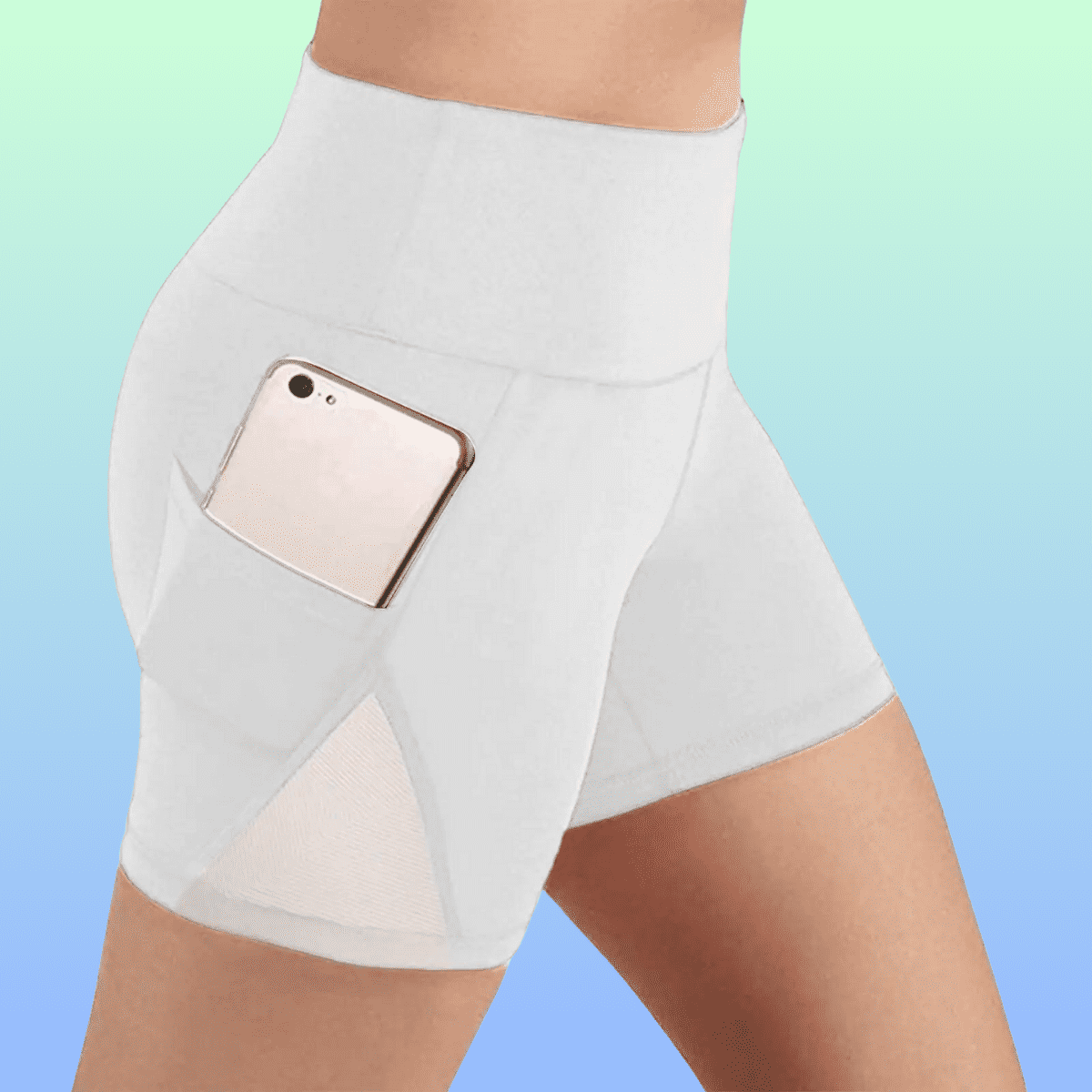White Women's Yoga Quick Dry Shorts