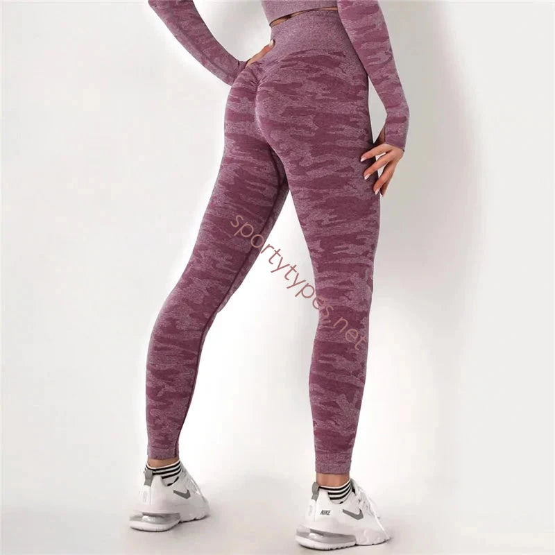 Wine Red Women's Sports Leggings