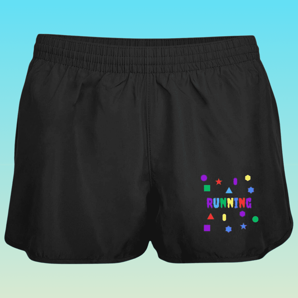 Women's Black Color Run Wayfarer Shorts
