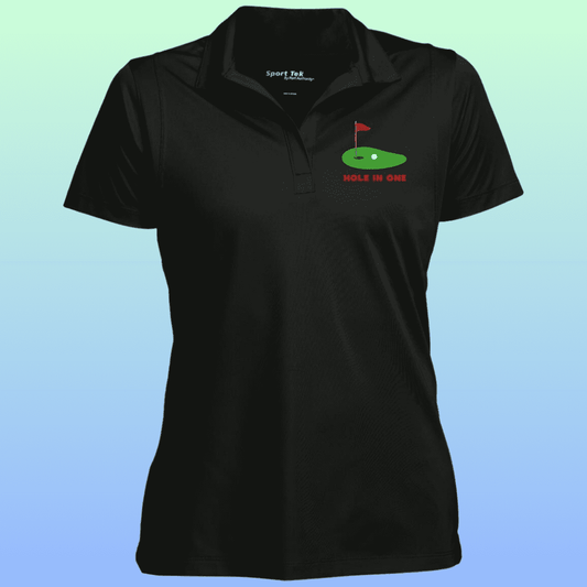 Women's Black Golf Hole In One Micropique  Sport-Wick® Polo Shirt
