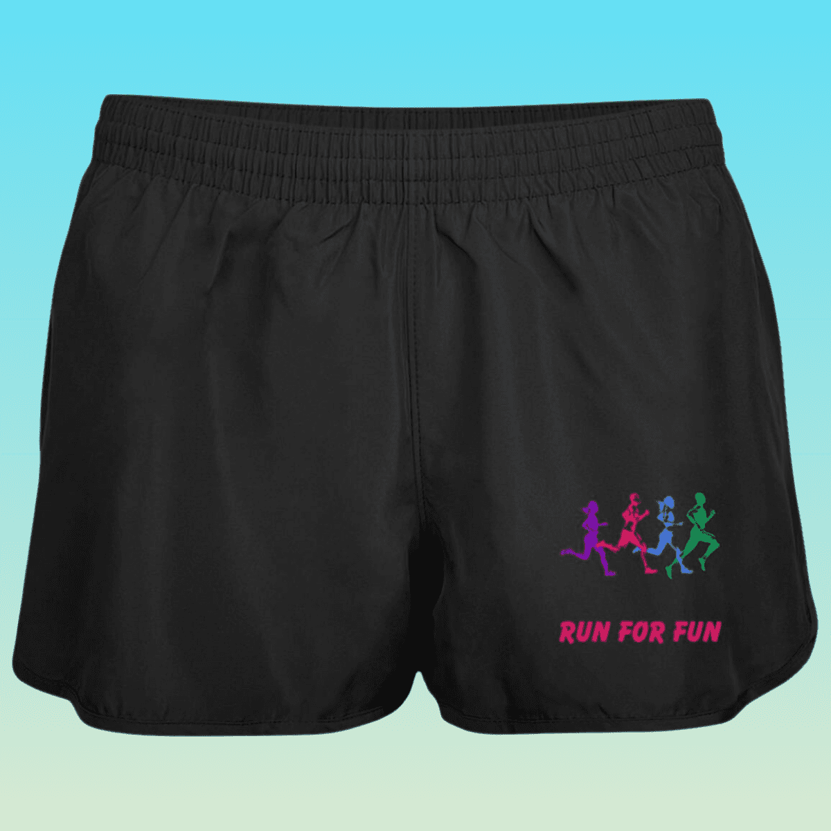 Women's Black Wayfarer Run For Fun Shorts