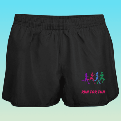 Women's Black Wayfarer Run For Fun Shorts