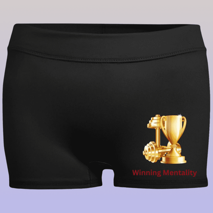 Women's Black Winning Mentality Moisture-Wicking Shorts