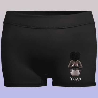 Women's Black Yoga Moisture-Wicking Shorts