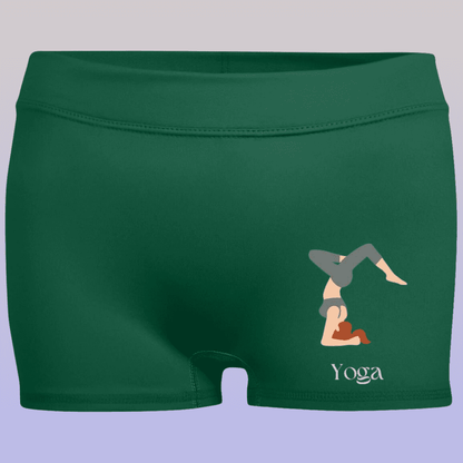 Women's Forest Yoga Pose Moisture-Wicking Shorts