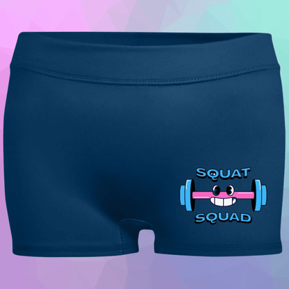 Women's Navy Squat Squad Fitted Moisture-Wicking Shorts