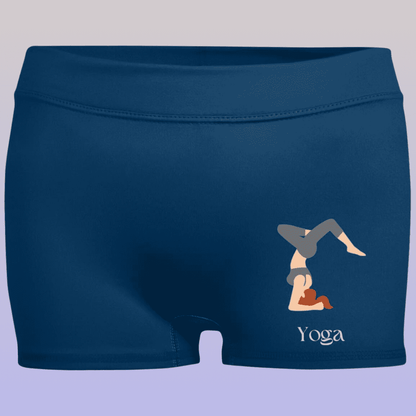 Women's Navy Yoga Pose Moisture-Wicking Shorts