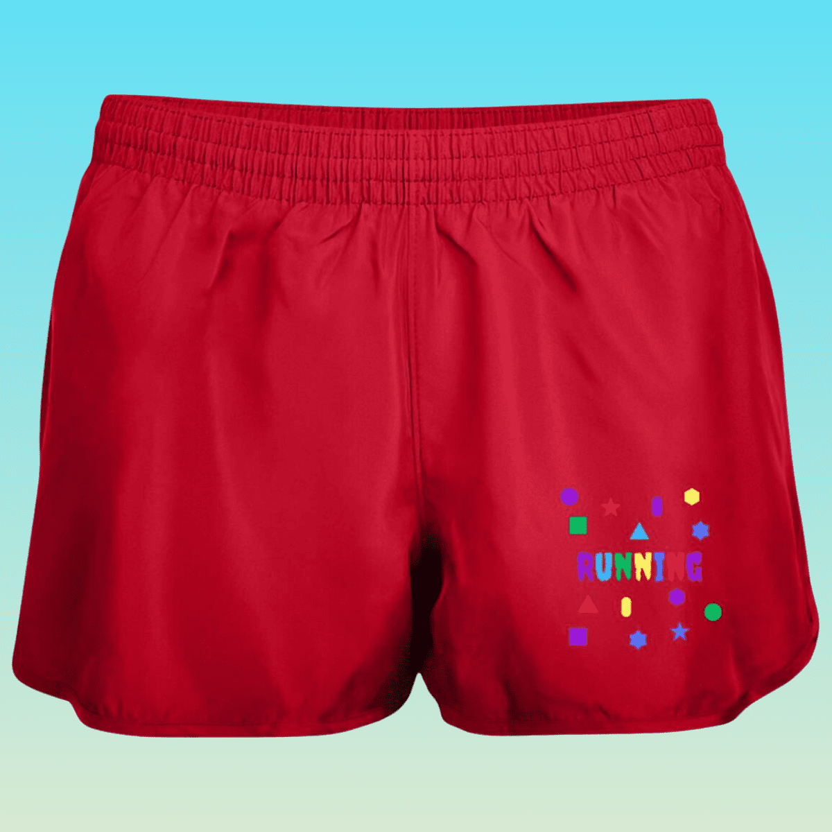 Women's Red Color Run Wayfarer Shorts
