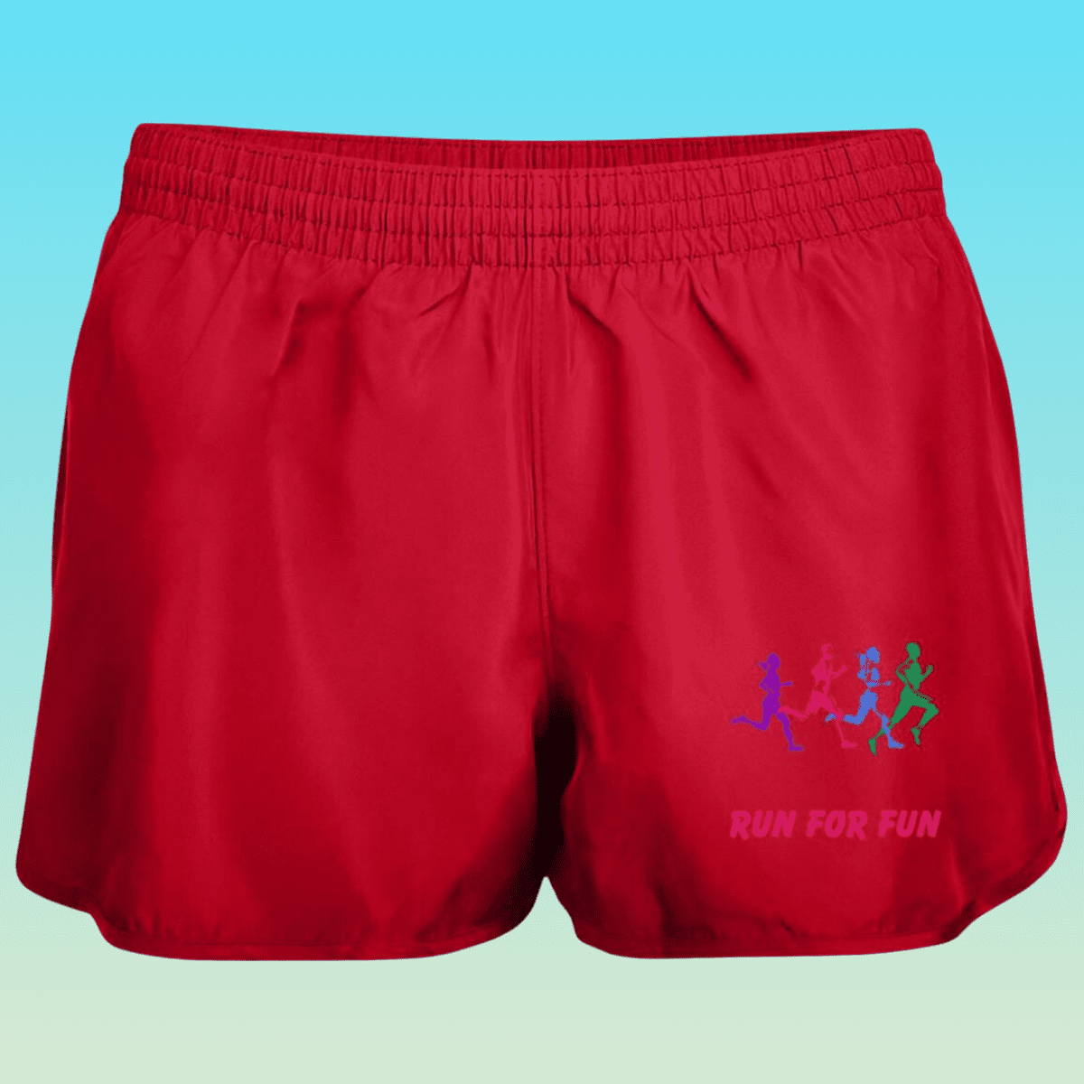 Women's Red Wayfarer Run For Fun Shorts