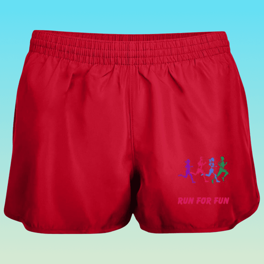 Women's Red Wayfarer Run For Fun Shorts