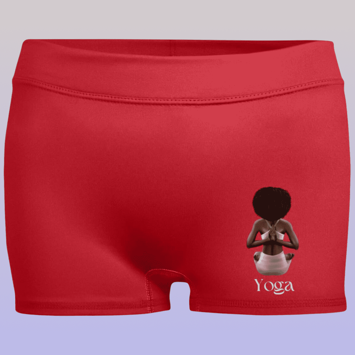 Women's Red Yoga Moisture-Wicking Shorts