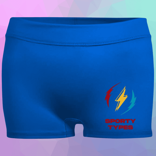 Women's Royal Sporty Types Fitted Moisture-Wicking Shorts
